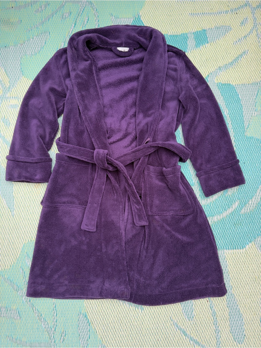 Purple Fleece Bath Robe